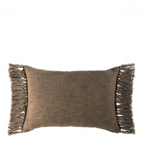 Blanc D'ivoire Housse De Coussin PAULA En Velours Irisé - Taupe - 60 X 40 Cm