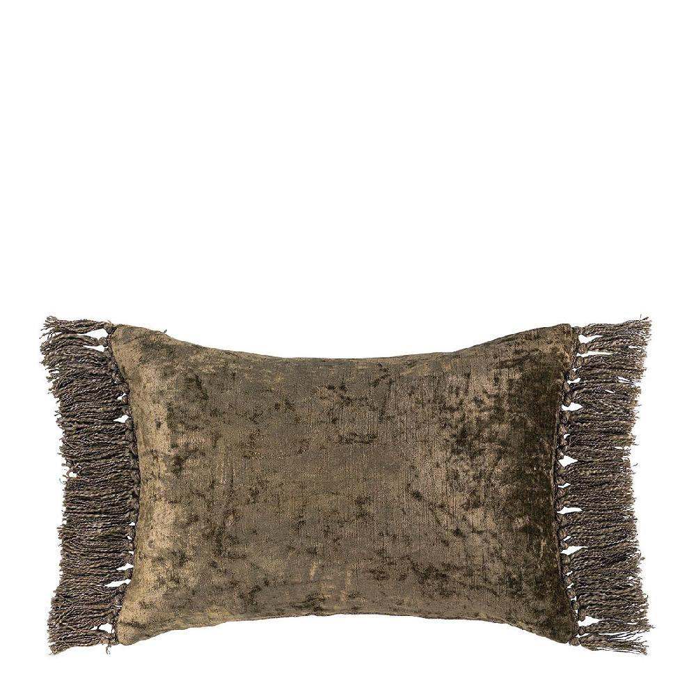 blanc d'ivoire Housse de coussin PAULA en velours irisé - Taupe - 60 x 40 cm