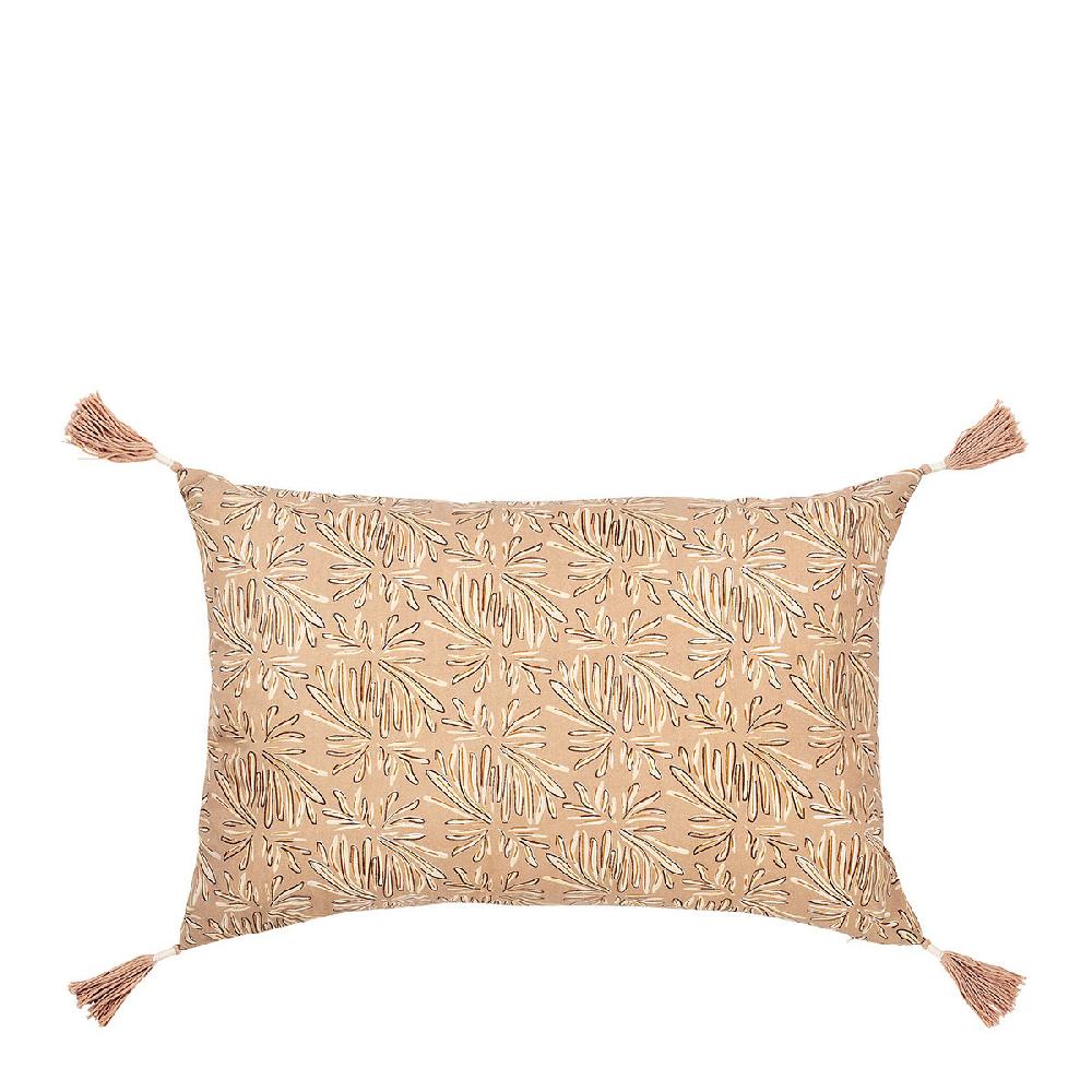blanc d'ivoire Housse de coussin SOLINA en coton - Rose - 60 x 40 cm