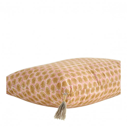 Blanc D'ivoire Housse De Coussin TOKYO En Coton - Rose - 60 X 40 Cm