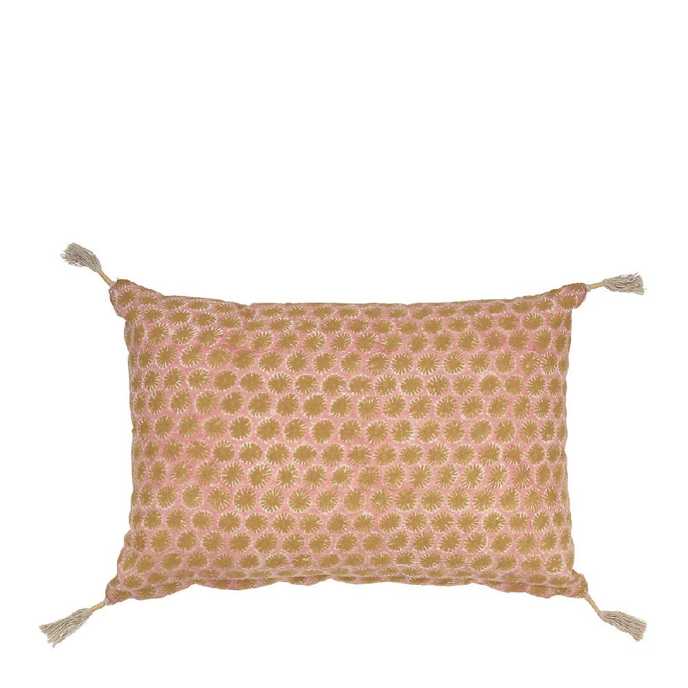 blanc d'ivoire Housse de coussin TOKYO en coton - Rose - 60 x 40 cm