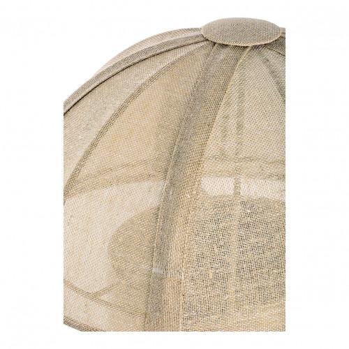 Blanc D'ivoire Lampe HÉLOÏSE En Métal Doré - Abat-jour En Tissu Crème - Petit Modèle - ø 32 X 32 Cm