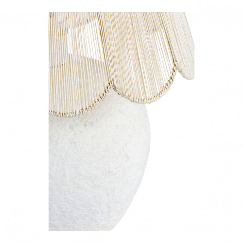 Blanc D'ivoire Lampe NORA En Papier Mâché - Abat-jour En Jute - ø 38 X 52 Cm