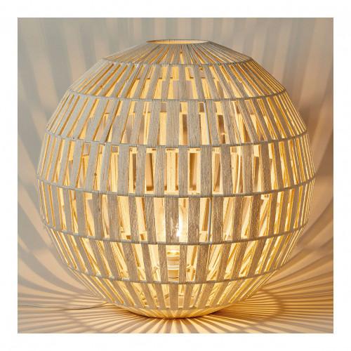 Blanc D'ivoire Lampe SPHÈRE En Jute - Petit Modèle - ø 50 Cm