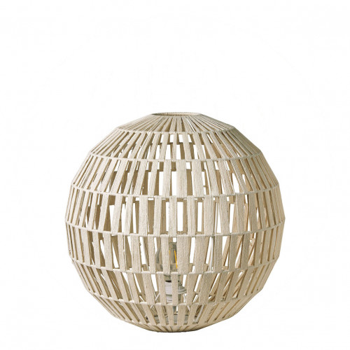 Blanc D'ivoire Lampe SPHÈRE En Jute - Petit Modèle - ø 50 Cm