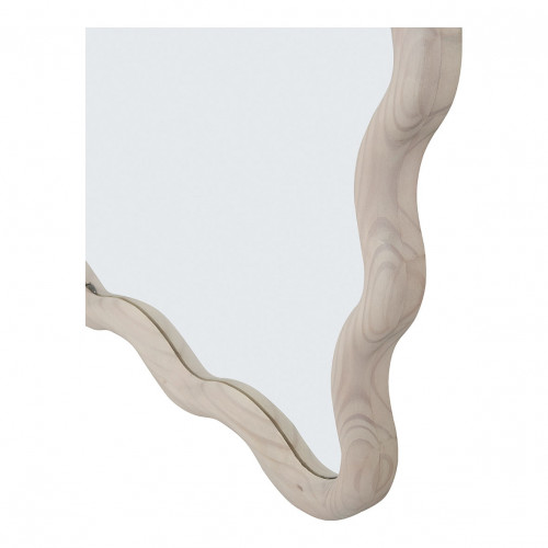 Blanc D'ivoire Miroir LUMIA En Bois Blanchi - H. 100 Cm