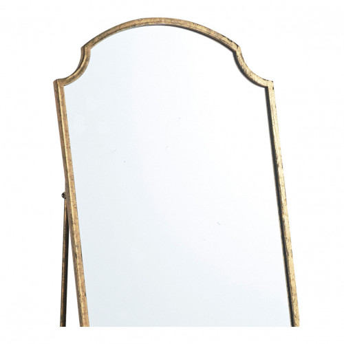 Blanc D'ivoire Miroir Psyché MARGAUX En Métal Doré Vieilli - 50 X 170 Cm