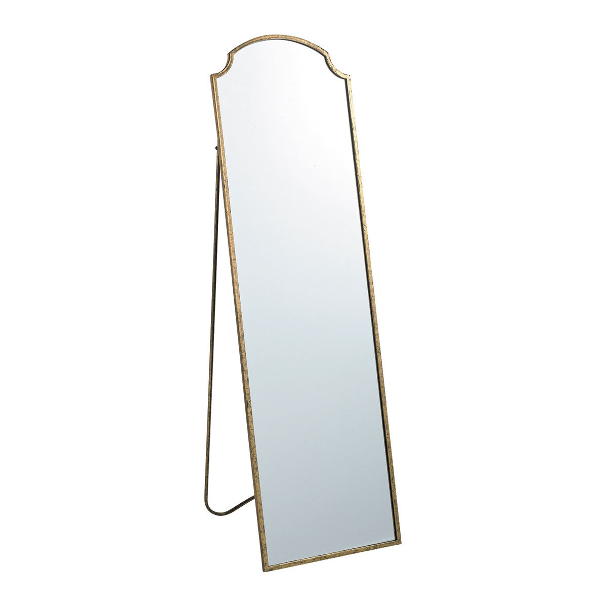 blanc d'ivoire Miroir psyché MARGAUX en métal doré vieilli - 50 x 170 cm
