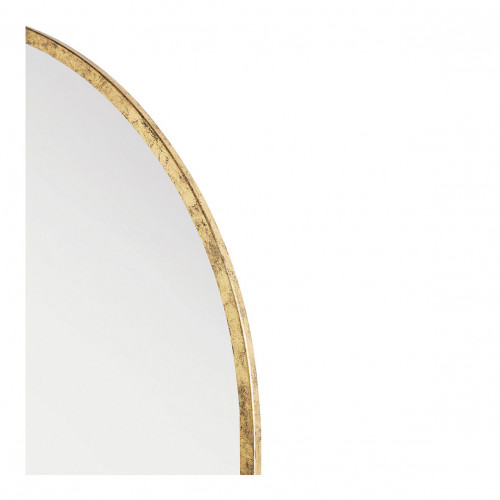 Blanc D'ivoire Miroir VICTORIA Ovale Lumineux En Métal Finition Laiton - H. 104 Cm