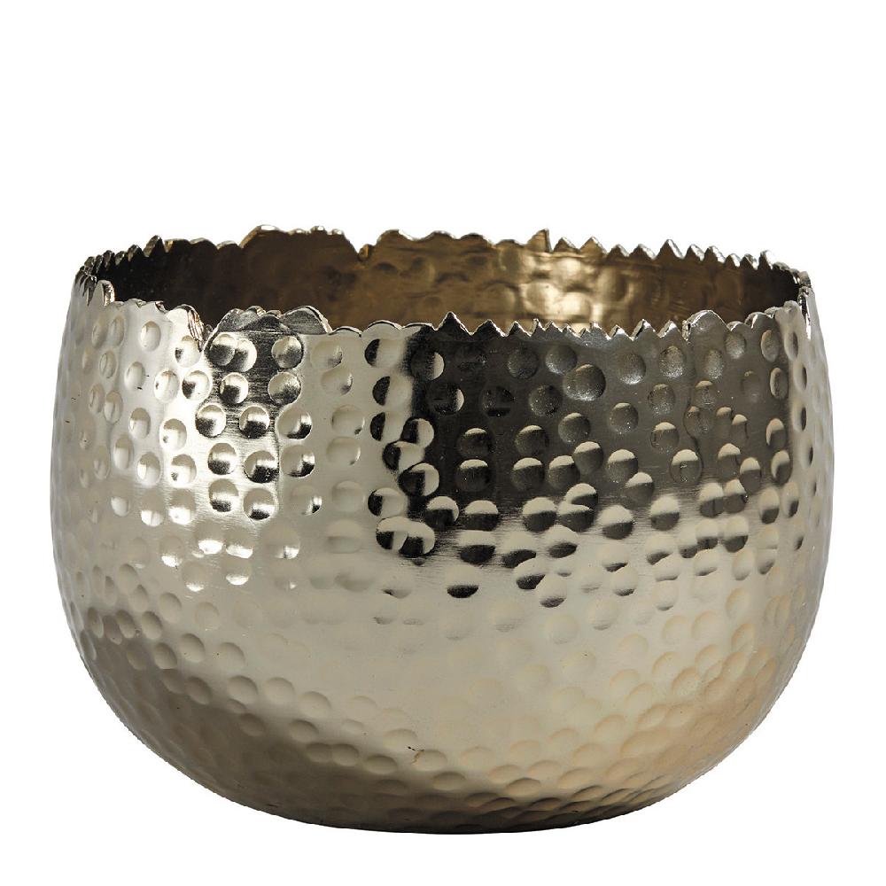 blanc d'ivoire Photophore TEYRAN champagne doré - Moyen modèle