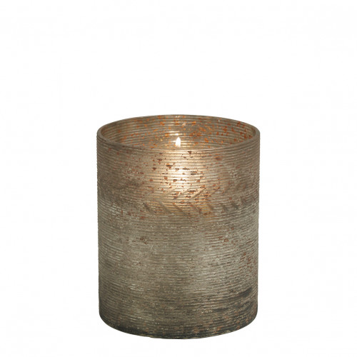 Blanc D'ivoire Photophore Vase Eden Doré Antique Mat