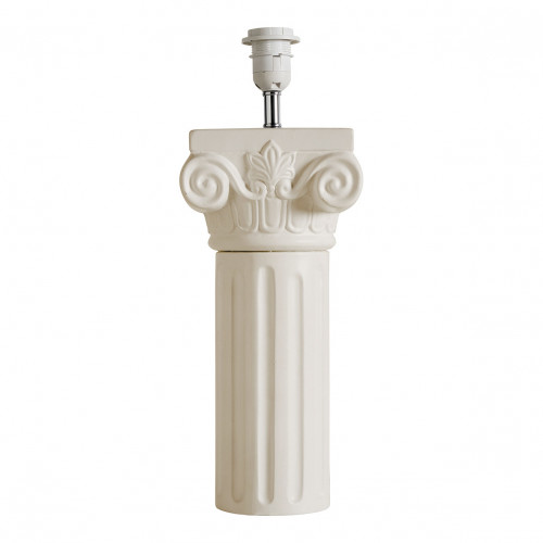Blanc D'ivoire Pied De Lampe COLONNE - Beige - Grand Modèle