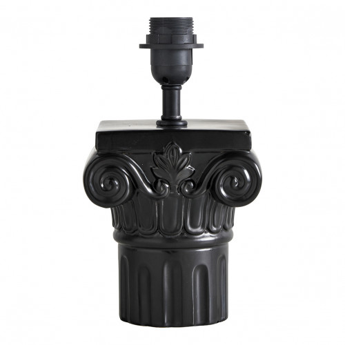 Blanc D'ivoire Pied De Lampe COLONNE - Noir - Petit Modèle