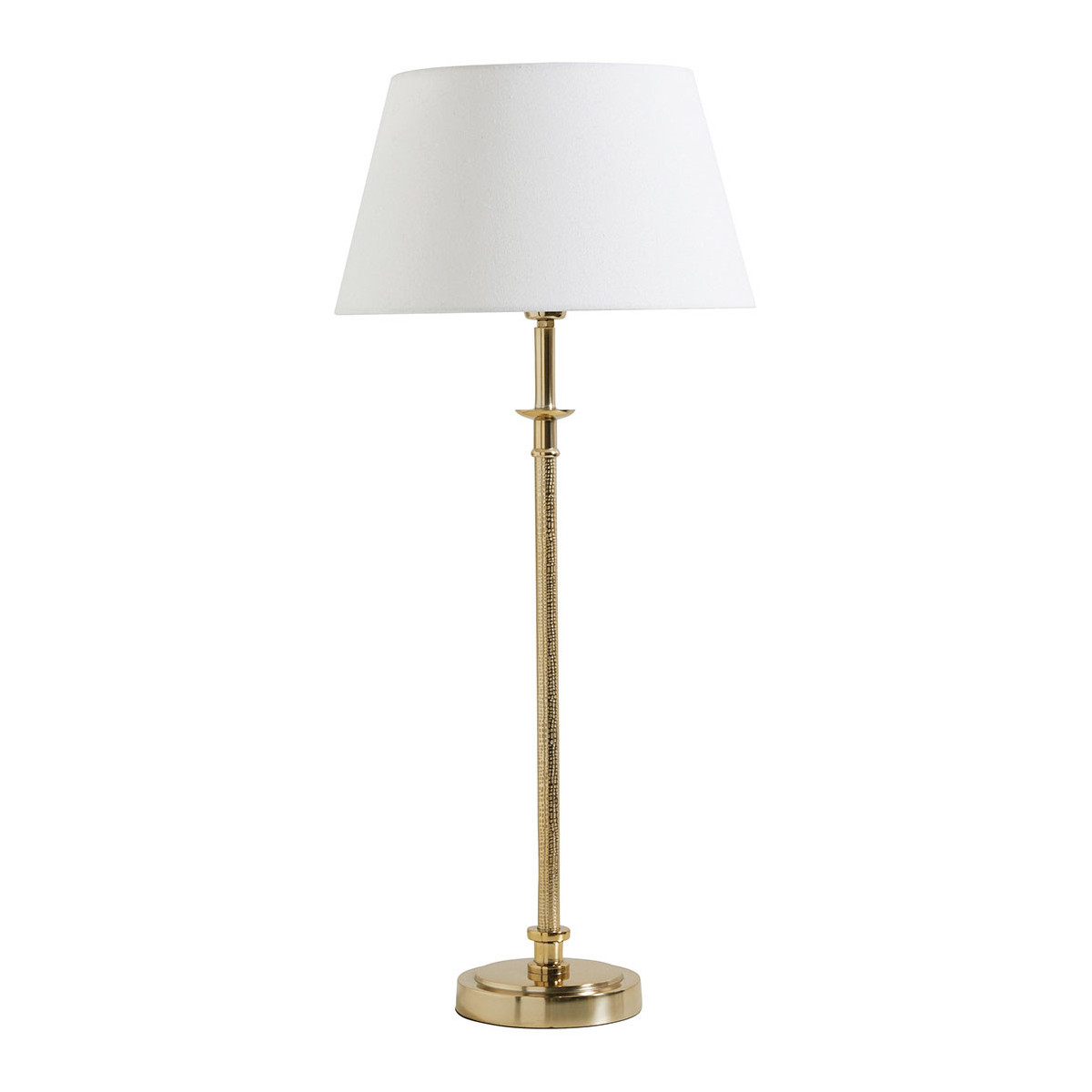 blanc d'ivoire Pied de lampe JULIETTE en métal doré - ø 16 x 57 cm
