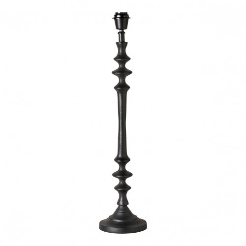 Blanc D'ivoire Pied De Lampe SIMON En Métal Noir Mat - ø 15 X 62 Cm