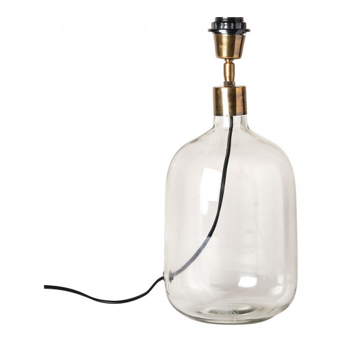 Blanc D'ivoire Pied De Lampe SUZANNE En Verre Transparent