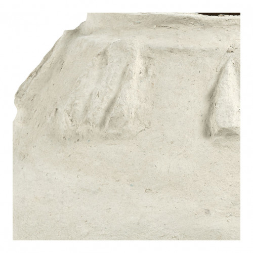 Blanc D'ivoire Pot Décoratif CALISTA En Papier Maché - H. 40 Cm