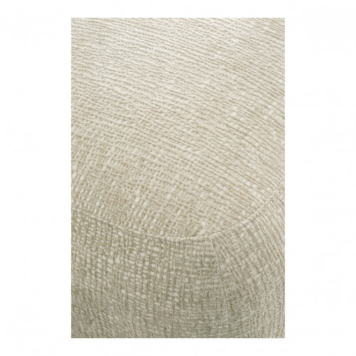 Blanc D'ivoire Pouf LISETTE En Tissu Jacquard De Velours - Sable