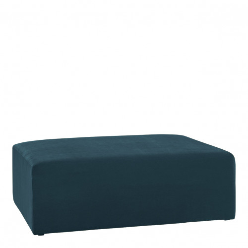 Blanc D'ivoire Pouf LOU En Velours De Coton Pour Canapé LOU - Bleu Paon