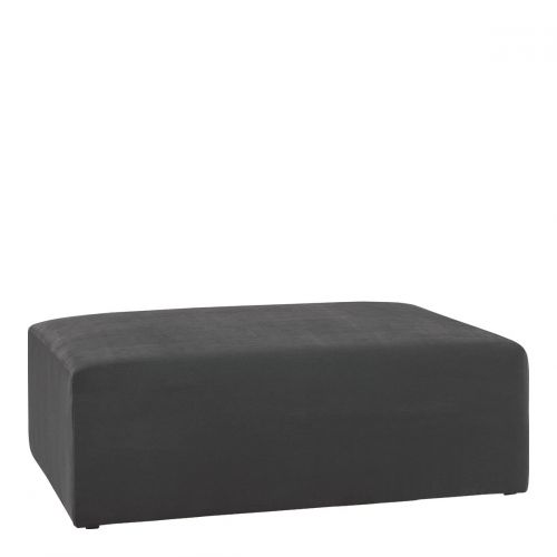 Blanc D'ivoire Pouf LOU En Velours De Coton Pour Canapé LOU - Gris Foncé