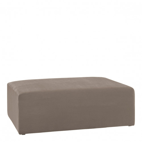 Blanc D'ivoire Pouf LOU En Velours De Coton Pour Canapé LOU - Taupe