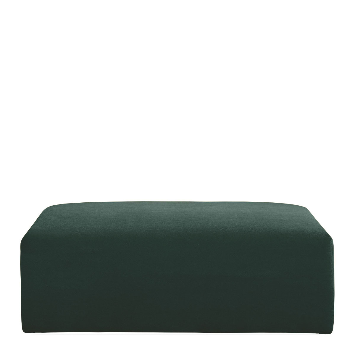 blanc d'ivoire Pouf LOU en velours de coton pour canapé LOU - Vert forêt