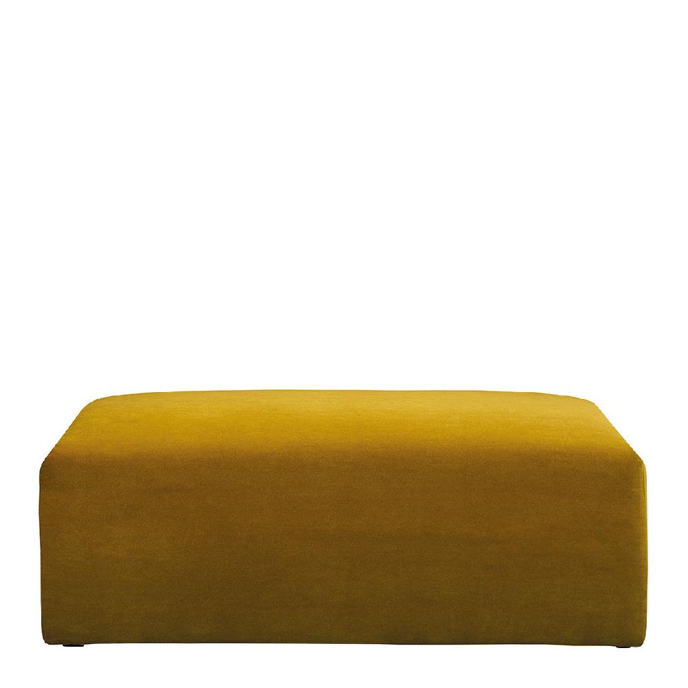 blanc d'ivoire Pouf LOU en velours pour canapé LOU - Safran