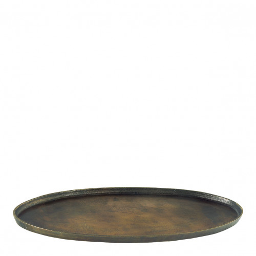 Blanc D'ivoire Set De 2 Plateaux AKIRA En Métal Finition Bronze