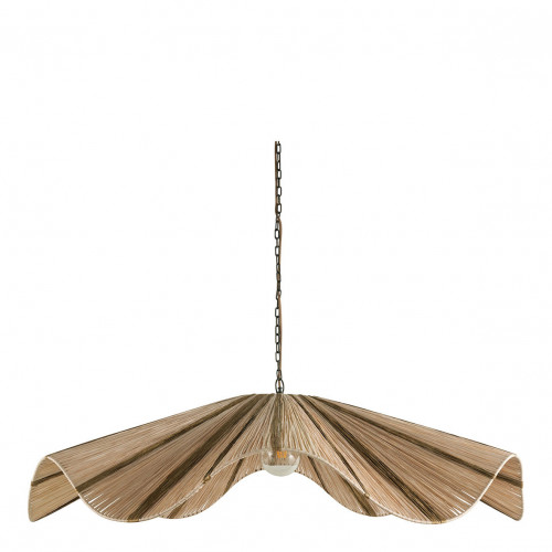 Blanc D'ivoire Suspension AIDA En Raphia - Doré Et Naturel - ø 110 X 21 Cm