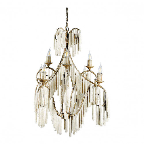Blanc D'ivoire Suspension ANASTASIA En Métal Et Perles