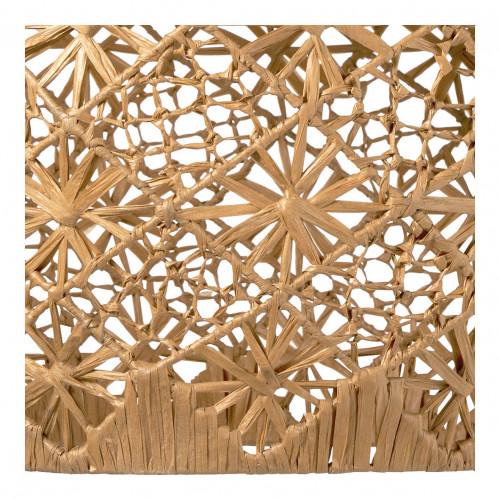 Blanc D'ivoire Suspension CAPUCINE En Raphia - ø 48 Cm