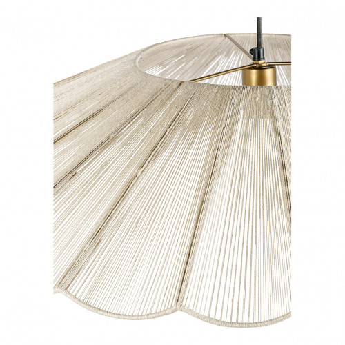 Blanc D'ivoire Suspension MARGUERITE En Jute Blanche Et Métal - ø 90 Cm