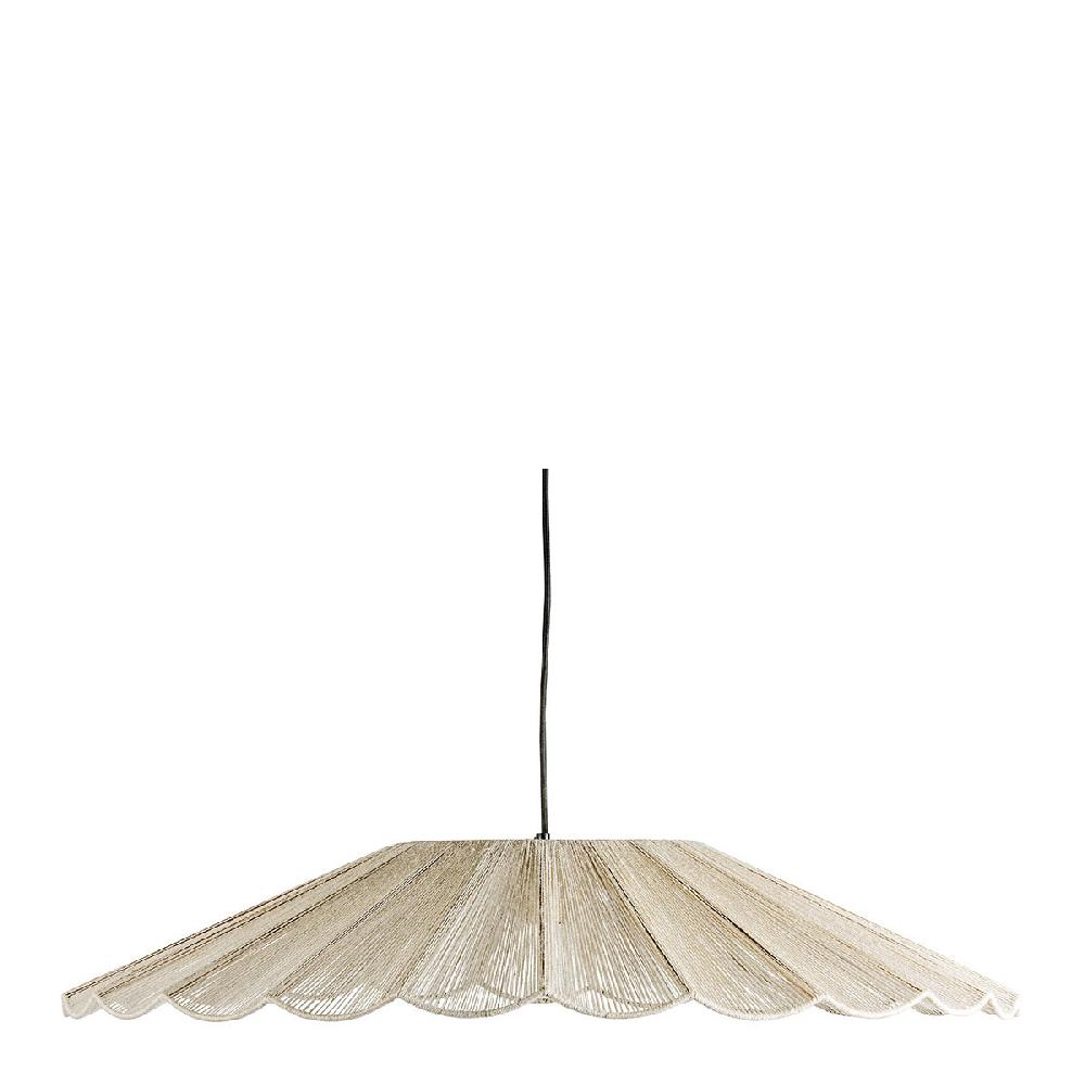 blanc d'ivoire Suspension MARGUERITE en jute blanche et métal - ø 90 cm
