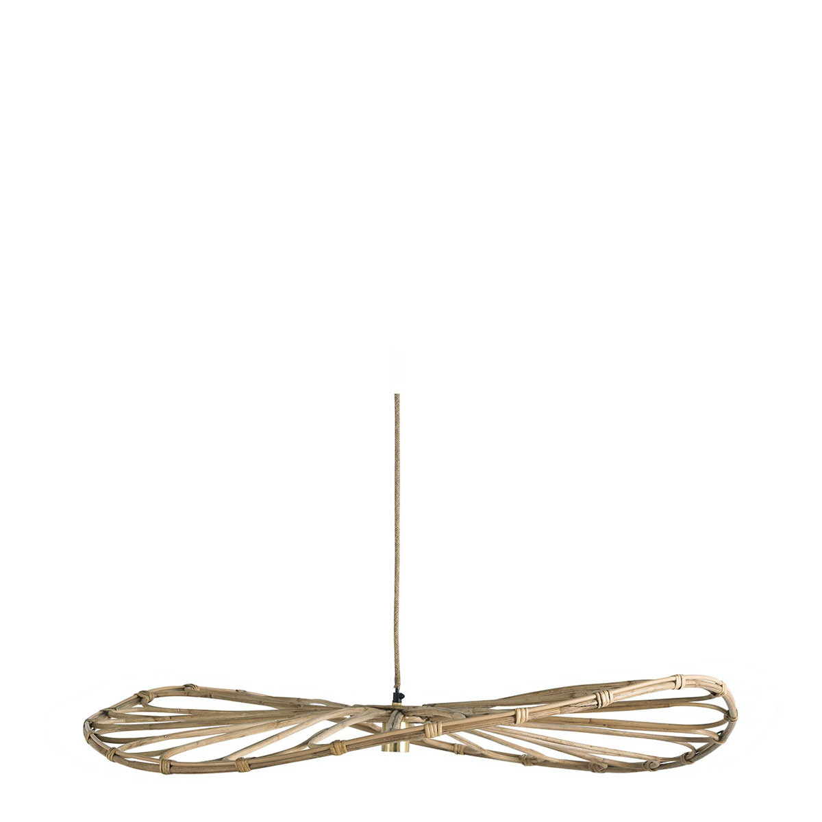 blanc d'ivoire Suspension SALOMÉ en rotin - Petit modèle - ⌀ 80 cm