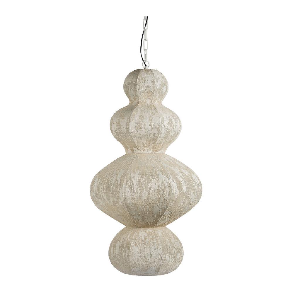 blanc d'ivoire Suspension SORA en tissu et métal - Crème - ø 49 x 84 cm