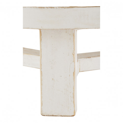 Blanc D'ivoire Table Basse BAO En Orme Recyclé - Petit Modèle - ø 80 Cm - Blanc
