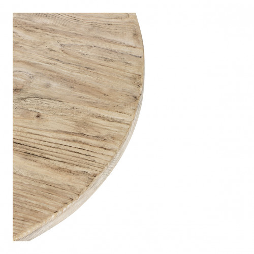 Blanc D'ivoire Table Basse BAO Orme Recyclé - Petit Modèle - ø 80 Cm - Naturel