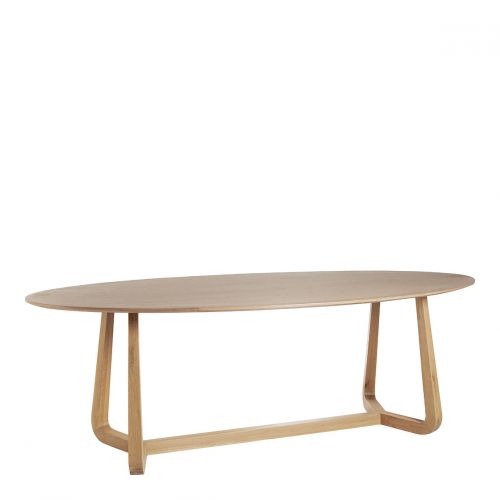 Blanc D'ivoire Table MAXINE En Chêne Clair - 230 X 76 X 110 Cm
