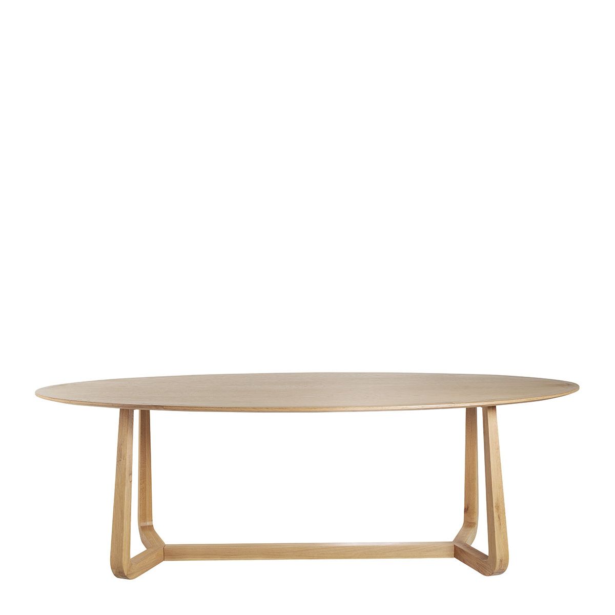 blanc d'ivoire Table MAXINE en chêne clair - 230 x 76 x 110 cm