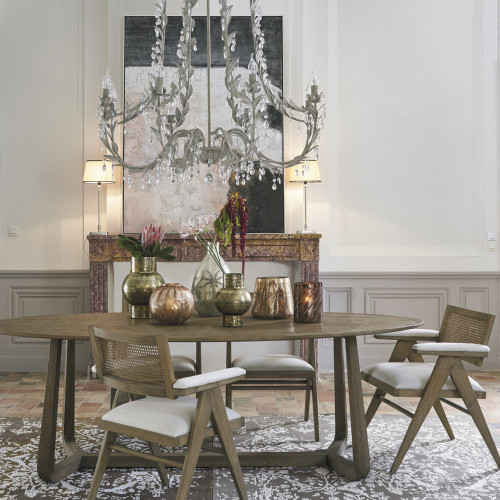 Blanc D'ivoire Table MAXINE - Petit Modèle - 200 X 100 X 76 Cm