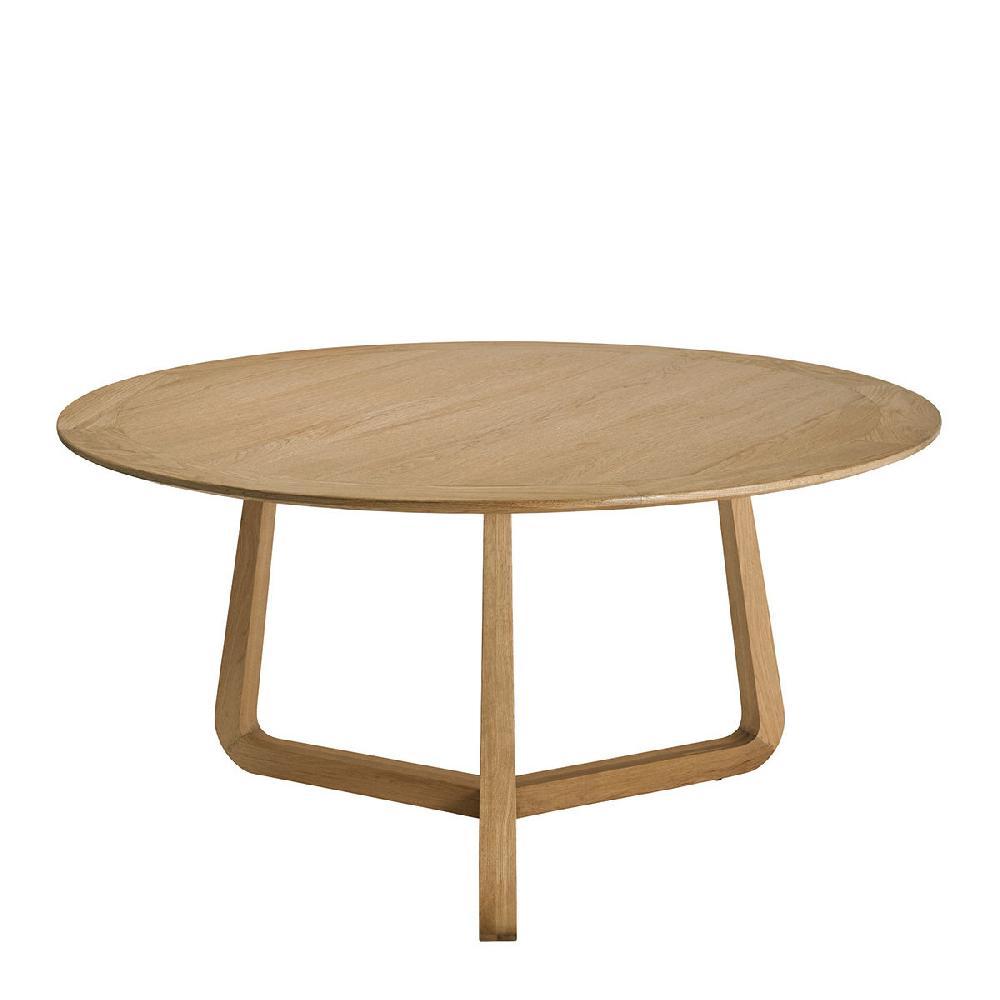 blanc d'ivoire Table MAXINE ronde en chêne clair - ø 150 cm