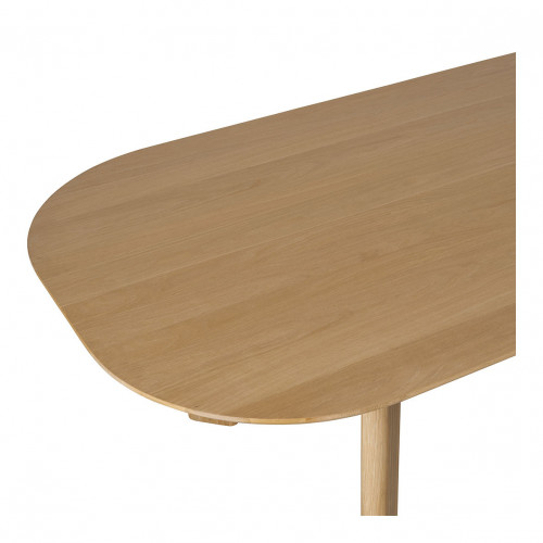 Blanc D'ivoire Table SIMONA En Chêne Clair - 220 X 110 X 75 Cm