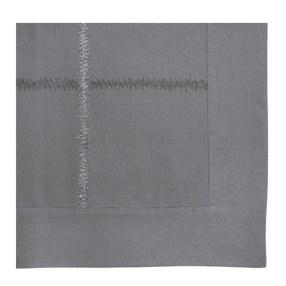 blanc d'ivoire Taie d'oreiller GABRIELLE ardoise - 65 x 65 cm