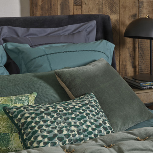 Blanc D'ivoire Taie D'oreiller Gabrielle Lagon - 65 X 65 Cm