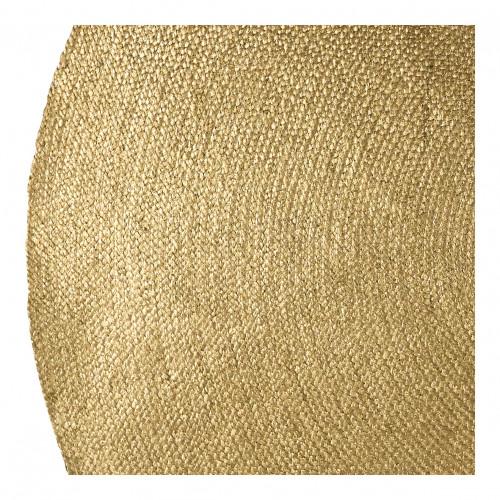 Blanc D'ivoire Tapis APOLLO Rond En Jute - Doré - Grand Modèle - ø 200 Cm
