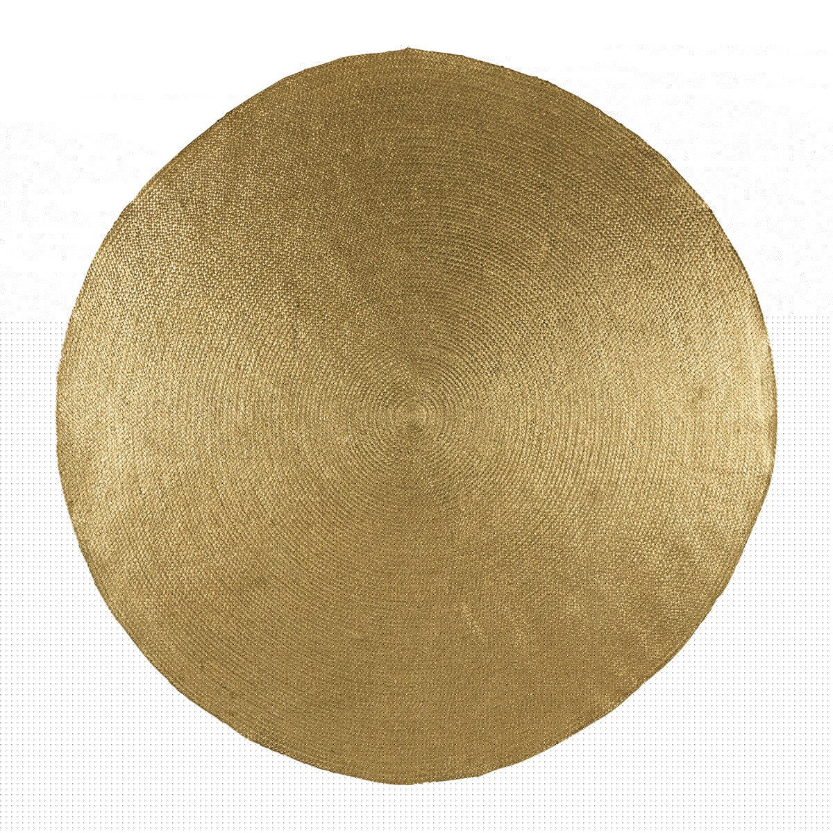 blanc d'ivoire Tapis APOLLO rond en jute - Doré - Grand modèle - ø 200 cm