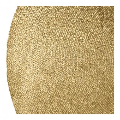 Blanc D'ivoire Tapis APOLLO Rond En Jute - Doré - Petit Modèle - ø 150 Cm