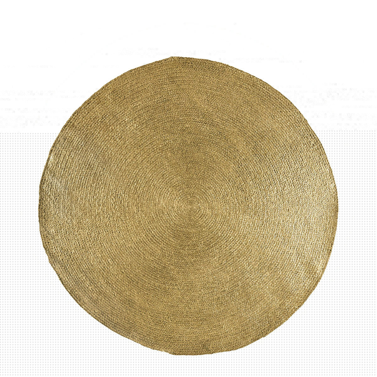 blanc d'ivoire Tapis APOLLO rond en jute - Doré - Petit modèle - ø 150 cm