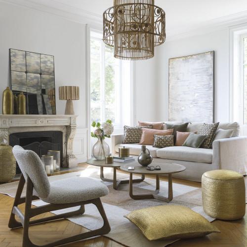 Blanc D'ivoire Tapis JOKO En Jute - Naturel Et Blanc - 300 X 200 Cm