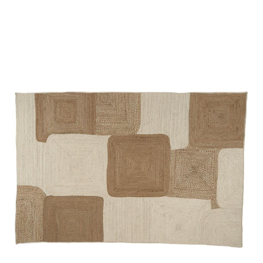 blanc d'ivoire Tapis JOKO en jute - Naturel et blanc - 300 x 200 cm